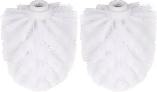 Main image of Faddare 2pcs Toilet Brush Replacement Head, Plastic Replacement Toilet Bowl Brush Head, Universal Round Ball Shaped Toilet Brushes Heads Bathroom Brush Cleaners Bathroom Cleaning Tool(White)