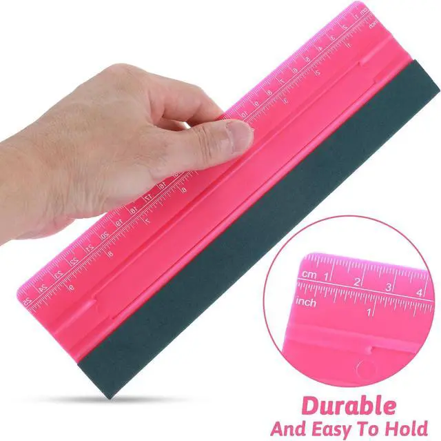 Alt view image 6 of 7 - Wallpaper Smoothing Tool, Professional Vinyl Squeegee with Ruler Felt Squeegee for Vinyl Decals Sticker Paper Wallpaper Window Film Tools