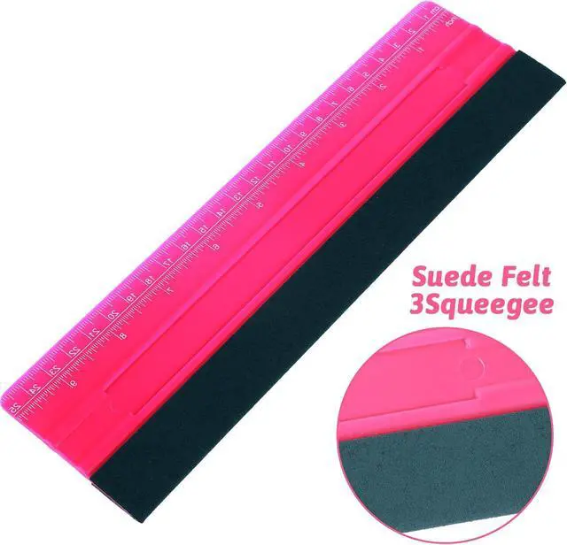 Alt view image 7 of 7 - Wallpaper Smoothing Tool, Professional Vinyl Squeegee with Ruler Felt Squeegee for Vinyl Decals Sticker Paper Wallpaper Window Film Tools