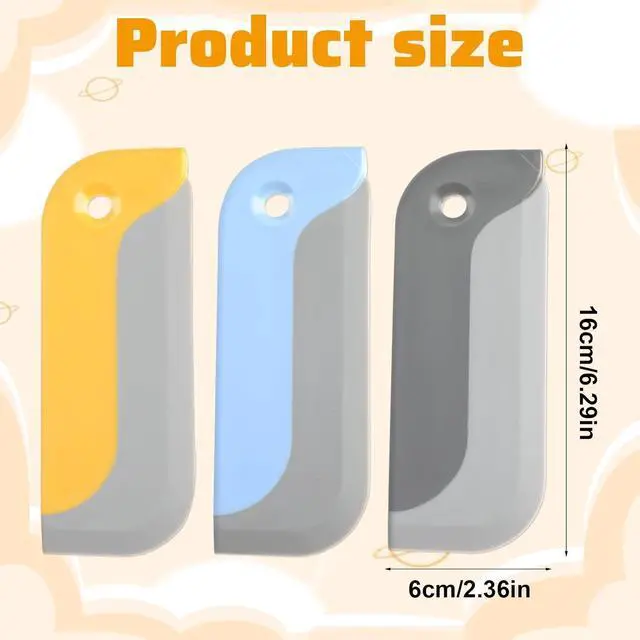 Alt view image 2 of 7 - 3 Pack Small Rubber Squeegee, Mini Bird-Shaped Squeegees, Multi-Purpose Rubber Squeegee for Kitchen Countertop Auto Windows and Bathroom Mirrors