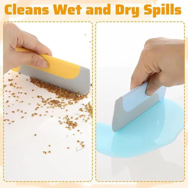 Alt view image 3 of 7 - 3 Pack Small Rubber Squeegee, Mini Bird-Shaped Squeegees, Multi-Purpose Rubber Squeegee for Kitchen Countertop Auto Windows and Bathroom Mirrors