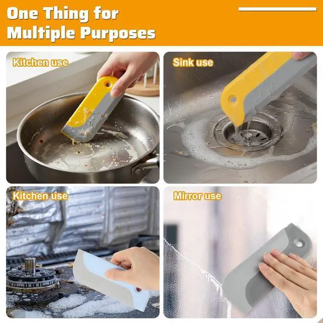 Alt view image 4 of 7 - 3 Pack Small Rubber Squeegee, Mini Bird-Shaped Squeegees, Multi-Purpose Rubber Squeegee for Kitchen Countertop Auto Windows and Bathroom Mirrors