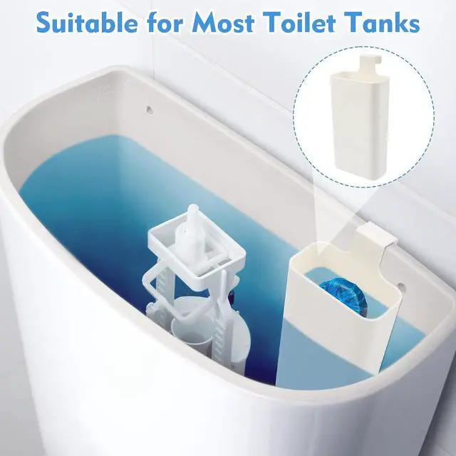 Alt view image 6 of 7 - 5 PCS Toilet Tank Tablet Holder Set, Hanging Toilet Tank Caddy | 2 PCS Toilet Tank Bleach Tablet Bracket With 2 PCS Toilet Seat Lifter/1 PCS Cleaning Brush