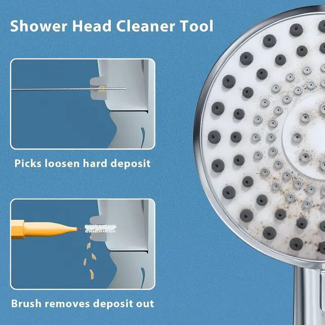 Alt view image 2 of 7 - Lumkew Multiplesize Shower Head Cleaner Tool, Shower Head Cleaning Brushes Small Hole, Showerhead Cleaner Picks Unclogging Tiny Nozzle Little Gaps 3D Printer Opening, Orange