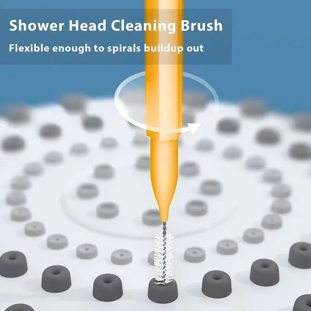 Alt view image 4 of 7 - Lumkew Multiplesize Shower Head Cleaner Tool, Shower Head Cleaning Brushes Small Hole, Showerhead Cleaner Picks Unclogging Tiny Nozzle Little Gaps 3D Printer Opening, Orange