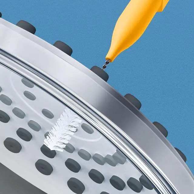 Alt view image 5 of 7 - Lumkew Multiplesize Shower Head Cleaner Tool, Shower Head Cleaning Brushes Small Hole, Showerhead Cleaner Picks Unclogging Tiny Nozzle Little Gaps 3D Printer Opening, Orange