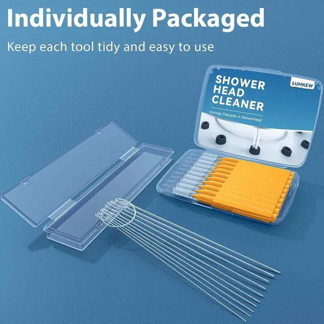 Alt view image 7 of 7 - Lumkew Multiplesize Shower Head Cleaner Tool, Shower Head Cleaning Brushes Small Hole, Showerhead Cleaner Picks Unclogging Tiny Nozzle Little Gaps 3D Printer Opening, Orange