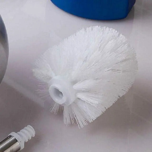 Alt view image 3 of 7 - Faddare 2pcs Toilet Brush Replacement Head, Plastic Replacement Toilet Bowl Brush Head, Universal Round Ball Shaped Toilet Brushes Heads Bathroom Brush Cleaners Bathroom Cleaning Tool(White)