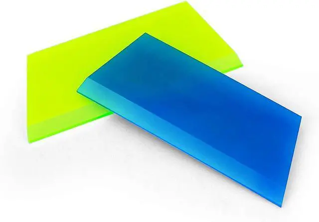 Alt view image 3 of 7 - CARTINTS 2pack Mini Squeegee Rubber Squeegee, 5.1x 2 inch, for Cleaning Glass, Shower Door and Car Windows and Screen Printing, Blue/Green