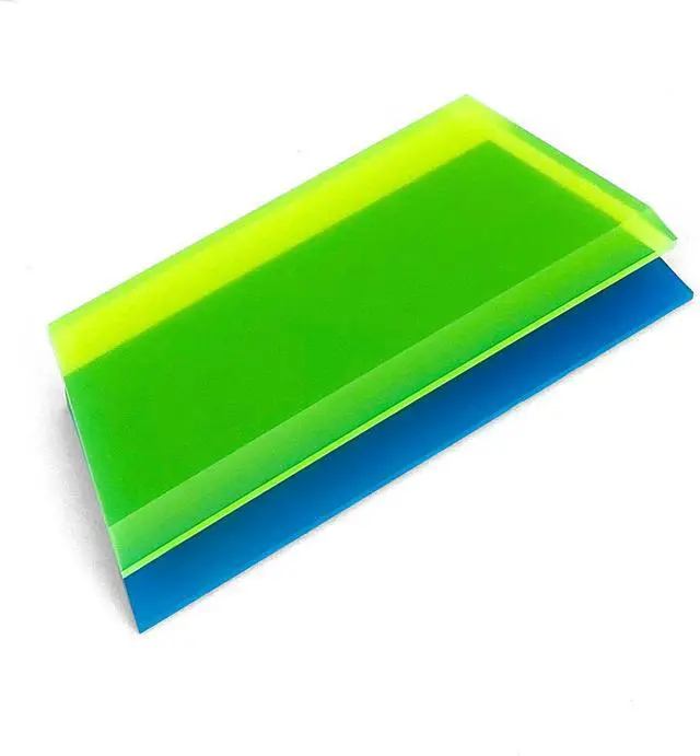 Alt view image 2 of 7 - CARTINTS 2pack Mini Squeegee Rubber Squeegee, 5.1x 2 inch, for Cleaning Glass, Shower Door and Car Windows and Screen Printing, Blue/Green