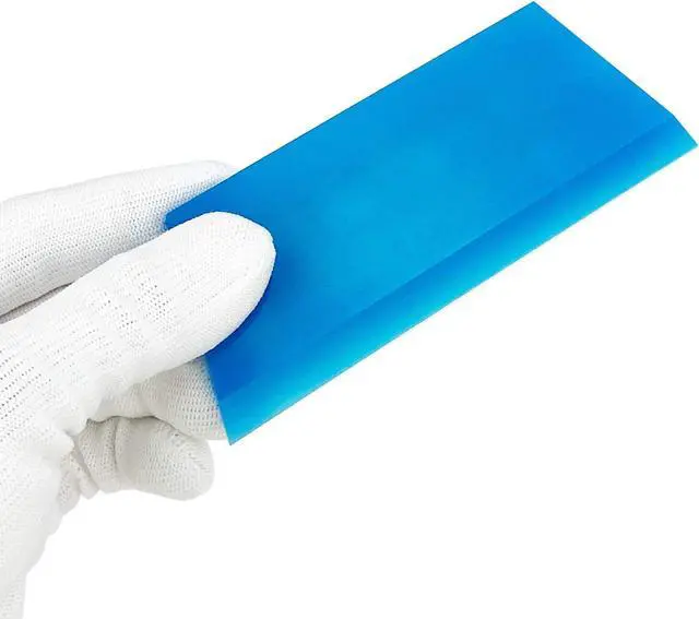 Alt view image 6 of 7 - CARTINTS 2pack Mini Squeegee Rubber Squeegee, 5.1x 2 inch, for Cleaning Glass, Shower Door and Car Windows and Screen Printing, Blue/Green