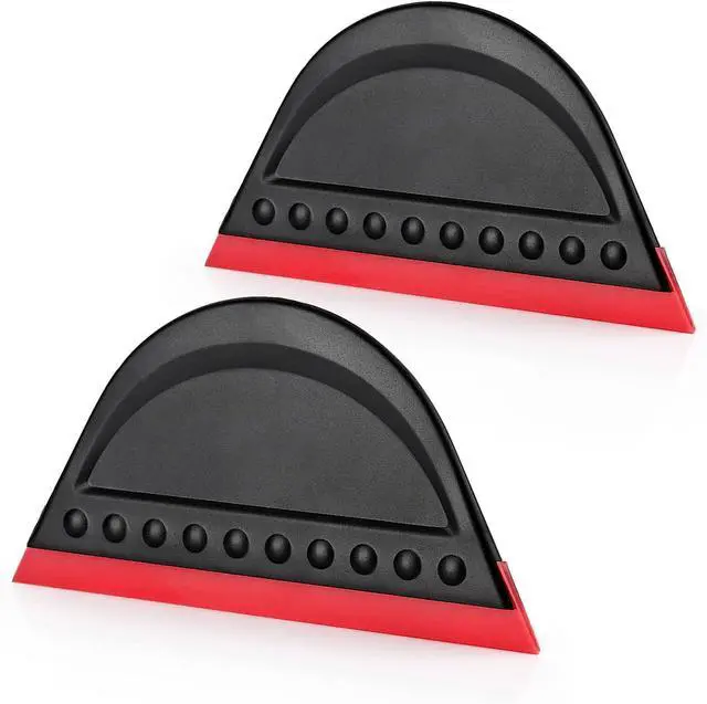 Main image of FOSHIO 2 Pack Black Mini Squeegee for Vinyl, Window Tint Car Film Wrap, Sign Making, DIY Crafting, Wallpaper Smoothing Tool, Squeegee for Window Cleaning for Car Windshield, Window, Mirror, Glass Door