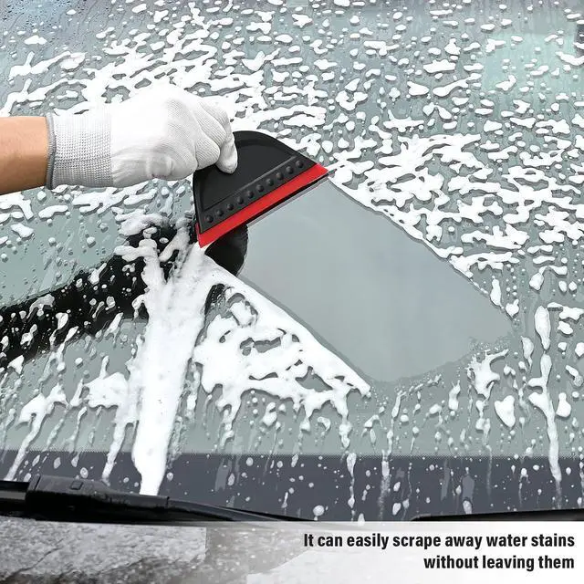 Alt view image 5 of 7 - FOSHIO 2 Pack Black Mini Squeegee for Vinyl, Window Tint Car Film Wrap, Sign Making, DIY Crafting, Wallpaper Smoothing Tool, Squeegee for Window Cleaning for Car Windshield, Window, Mirror, Glass Door