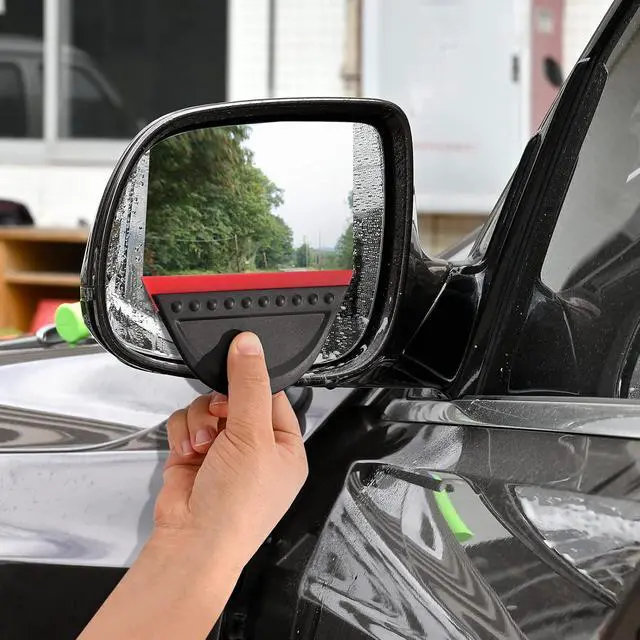 Alt view image 6 of 7 - FOSHIO 2 Pack Black Mini Squeegee for Vinyl, Window Tint Car Film Wrap, Sign Making, DIY Crafting, Wallpaper Smoothing Tool, Squeegee for Window Cleaning for Car Windshield, Window, Mirror, Glass Door