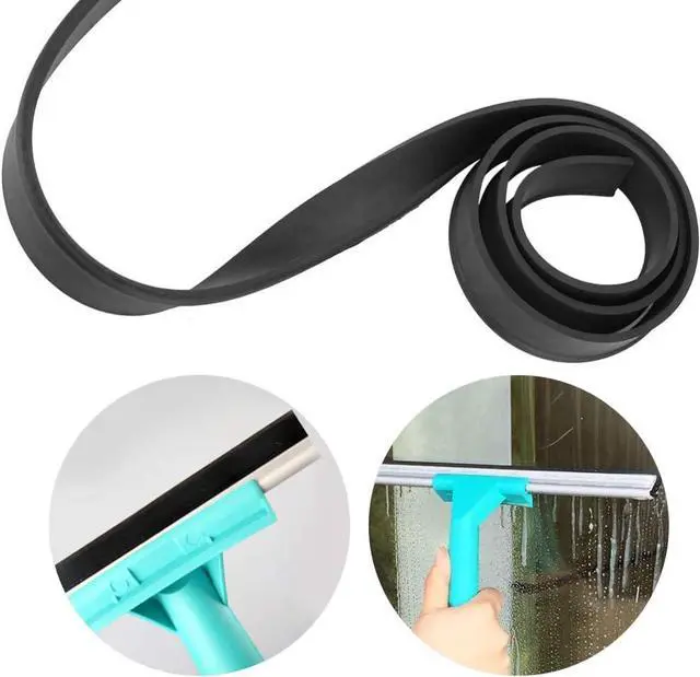 Alt view image 4 of 7 - Universal Squeegee Replacement Blade, Wide Flexible Rubber Blade for Window Cleaning