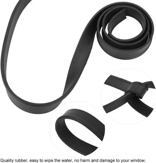 Alt view image 5 of 7 - Universal Squeegee Replacement Blade, Wide Flexible Rubber Blade for Window Cleaning