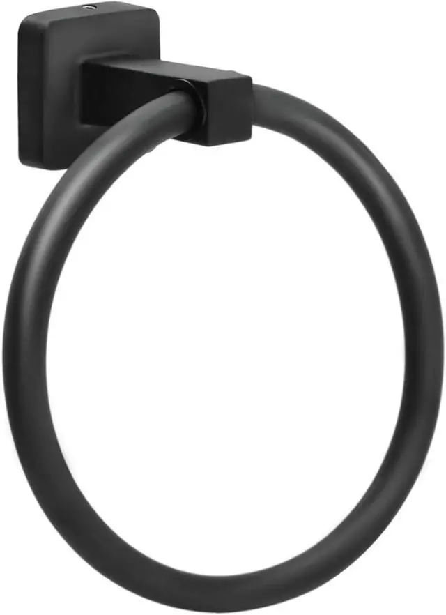 Main image of Towel Holder for Bathroom Wall Matte Black Towel Ring Hand Towel Holder Stainless Steel Heavy Duty Towel Hanger for Bath, Kitchen (Black)