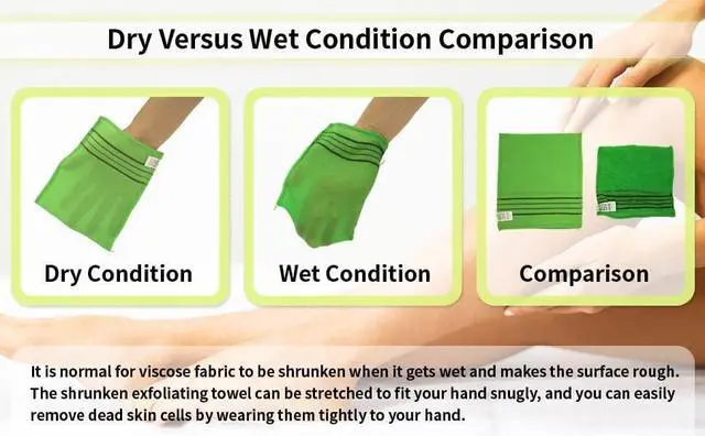 Alt view image 4 of 7 - Korean Asian Exfoliating Bath Washcloth Towel 4pcs(Yellow) GOLDSANGSA
