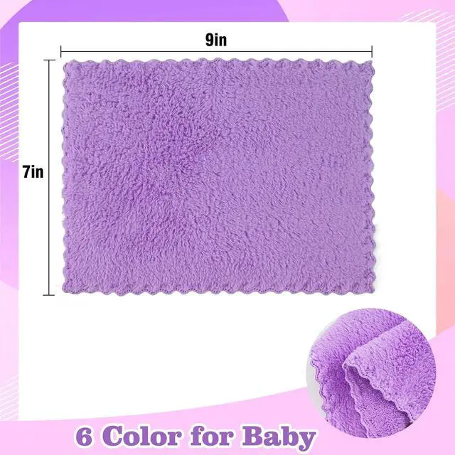 Alt view image 2 of 7 - Puomue 24 Pack Baby Washcloths, Multicolor Microfiber Coral Fleece, 7" x 9", Ultra Soft and Absorbent Baby Washcloths for Newborns and Toddlers, Gentle for Sensitive Skin