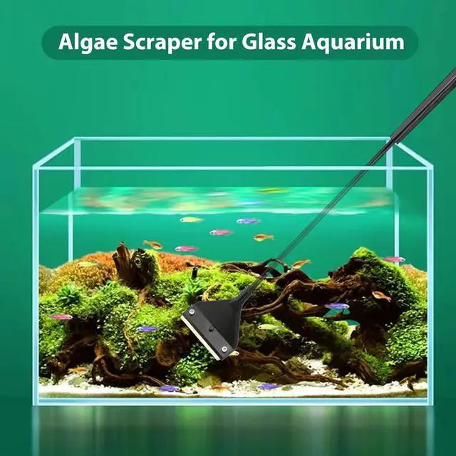 Alt view image 3 of 7 - Vimvins Algae Scraper for Glass Aquarium,Aquarium Razor Scraper with 10 Replaceable Blades,Aquarium Cleaning Tools.