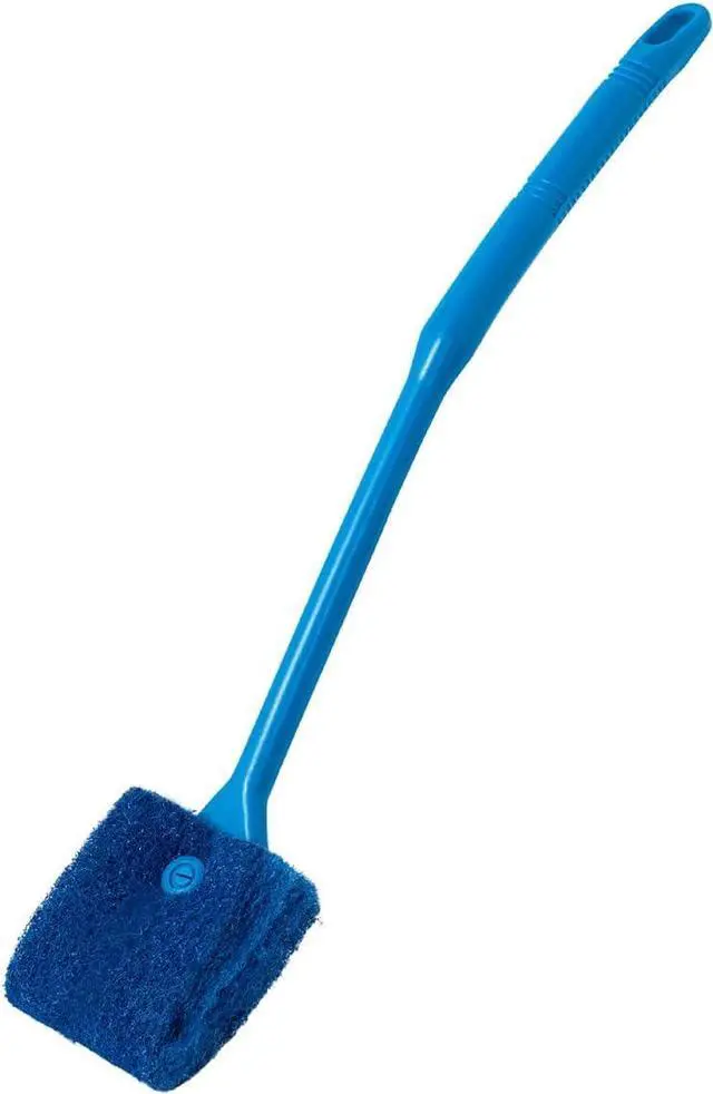 Main image of SLSON Aquarium Algae Scraper Double Sided Sponge Brush Cleaner Long Handle Fish Tank Scrubber for Glass Aquariums and Home Kitchen,15.4 inches (1)