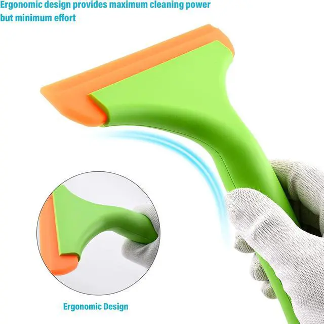 Alt view image 2 of 7 - Gomake Small Silicone Squeegee Window Shower Squeegee,Auto Water Blade Squeegee for Shower Glass Door,Car Windshield, Window, Mirror, Bathroom,Countertop Cleaning