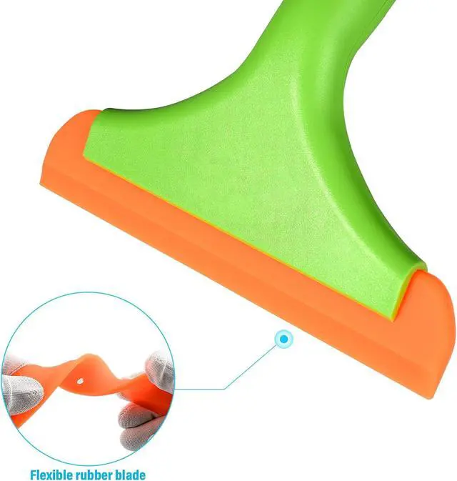 Alt view image 6 of 7 - Gomake Small Silicone Squeegee Window Shower Squeegee,Auto Water Blade Squeegee for Shower Glass Door,Car Windshield, Window, Mirror, Bathroom,Countertop Cleaning