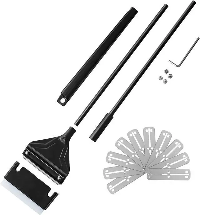 Main image of Algae Scraper for Glass Aquariums 24.4" with 10 Replaceable Blade | Fish Tank Scraper Aquarium Glass Scraper Adjustable Length Aquarium Cleaning Tools Kit for Glass Aquarium Fish Tank