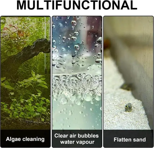 Alt view image 7 of 7 - Algae Scraper for Glass Aquariums 24.4" with 10 Replaceable Blade | Fish Tank Scraper Aquarium Glass Scraper Adjustable Length Aquarium Cleaning Tools Kit for Glass Aquarium Fish Tank