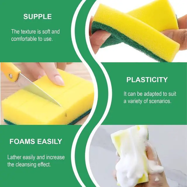 Alt view image 4 of 7 - 24 Pack Kitchen Cleaning Sponges,Scrub Sponges