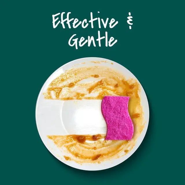 Alt view image 4 of 7 - Scotch-Brite Delicate Clean Non-Scratch Scrub Sponge, 3 Pack | Kitchen Sponges for Cleaning Home, Bathroom, Effective + Gentle Dish Scrubber, Safe on Nonstick surfaces