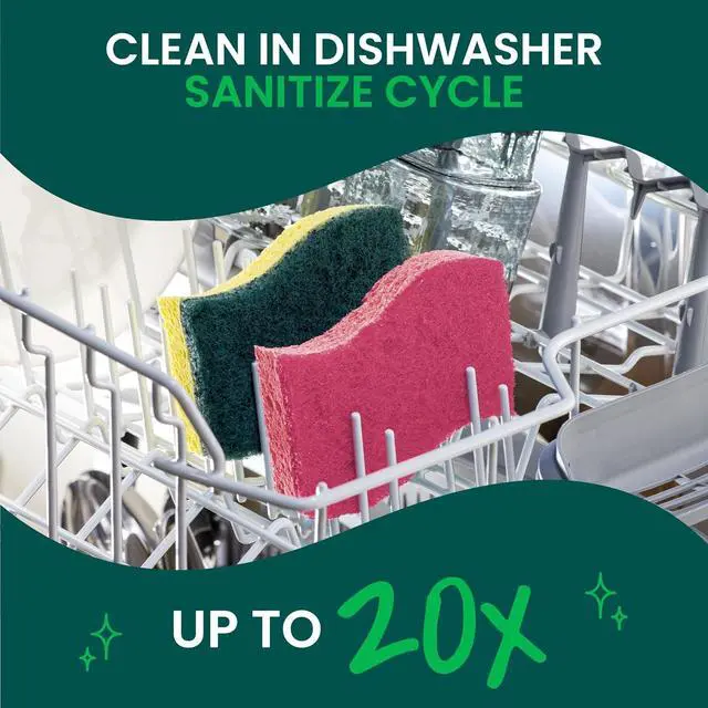 Alt view image 7 of 7 - Scotch-Brite Delicate Clean Non-Scratch Scrub Sponge, 3 Pack | Kitchen Sponges for Cleaning Home, Bathroom, Effective + Gentle Dish Scrubber, Safe on Nonstick surfaces