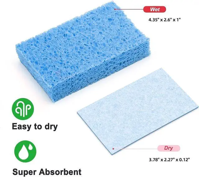 Alt view image 2 of 7 - 6 - Pack Non-Scratch Scrub Sponges - Sponges for Dishes and Washing Dishes, Cleaning Sponges for Kitchen Home Office, Magical 3D DIY Art and Craft SuppliersBlue