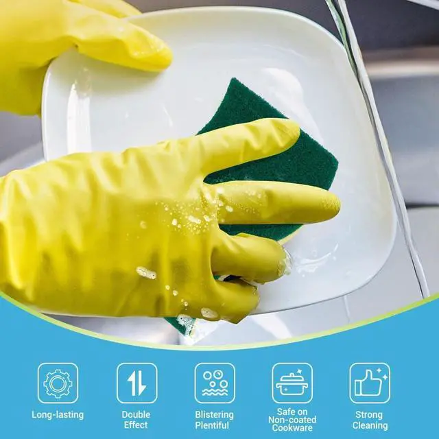 Alt view image 2 of 7 - AIDEA Sponges Kitchen, 9Count, Dish Sponges, Heavy-Duty Scrub Sponge | Kitchen Sponge for Non-Coated Cookware, Scrubbing Power for Tough Messes, Cleaning Sponge for Kitchen, Bathroom, Household