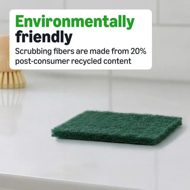 Alt view image 4 of 6 - Amazon Basics Heavy Duty Scour Pads, Dish Scrubber for Kitchen + Outdoor, 4 Count, Pack of 1