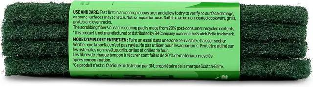 Alt view image 5 of 6 - Amazon Basics Heavy Duty Scour Pads, Dish Scrubber for Kitchen + Outdoor, 4 Count, Pack of 1