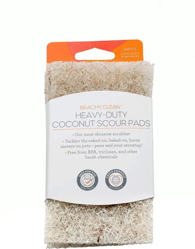 Main image of Full Circle Cleaning Products Beachy Clean Heavy Duty Coconut Scour Pads 3pk, 3 CT