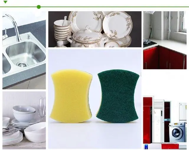 Alt view image 6 of 7 - Kitchen Cleaning Sponge,Eco Non-scratch for Dish,Scrub Sponge(Pack of 24)