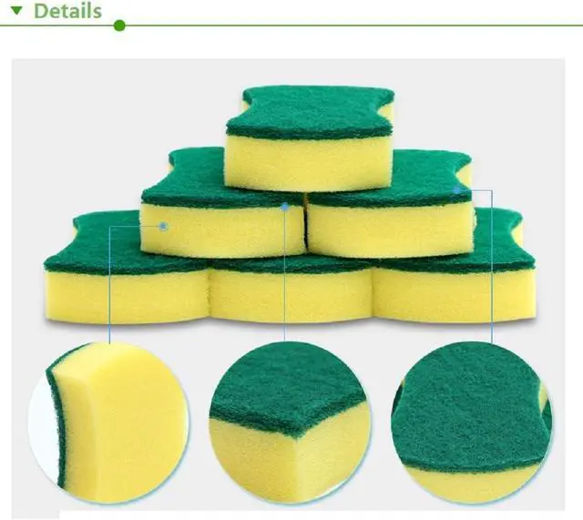 Alt view image 7 of 7 - Kitchen Cleaning Sponge,Eco Non-scratch for Dish,Scrub Sponge(Pack of 24)
