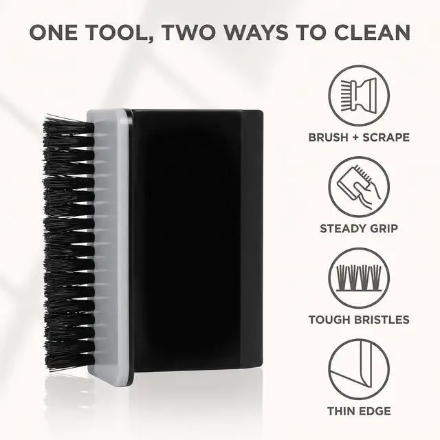 Alt view image 4 of 7 - Black Kitchen Sink Squeegee Cleaner Countertop Brush Wiper Vegetable Cleaning Brush Wiper Home Kitchen Tool Accessories Fruit and Vegetable Cleaning Brushes