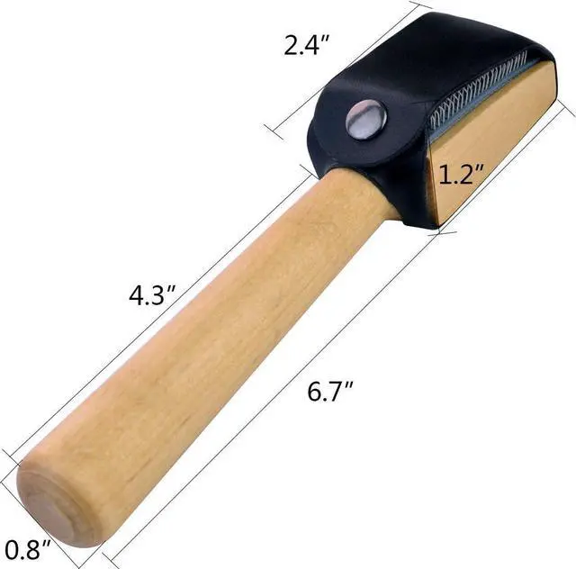 Alt view image 2 of 7 - Jmkcoz Dancing Shoes Brush Wooden Suede Sole Shoe Brush Cleaner Cleaning Brush for Modern Latin Dance Shoes Wire Brush