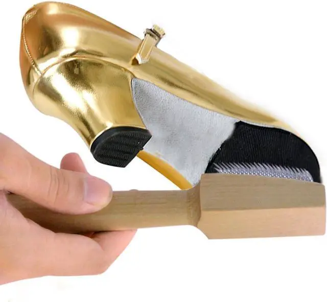 Alt view image 4 of 7 - Jmkcoz Dancing Shoes Brush Wooden Suede Sole Shoe Brush Cleaner Cleaning Brush for Modern Latin Dance Shoes Wire Brush