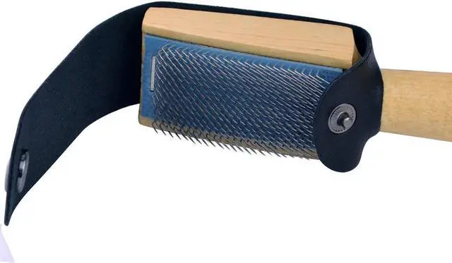 Alt view image 5 of 7 - Jmkcoz Dancing Shoes Brush Wooden Suede Sole Shoe Brush Cleaner Cleaning Brush for Modern Latin Dance Shoes Wire Brush