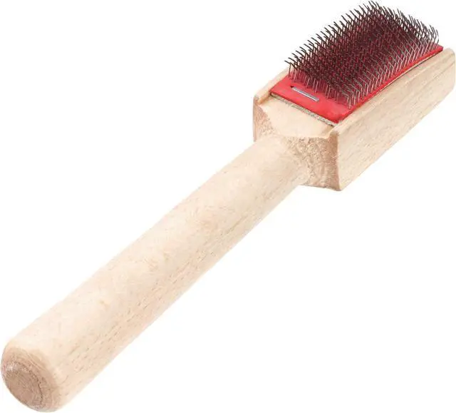 Alt view image 6 of 7 - Jmkcoz Dancing Shoes Brush Wooden Suede Sole Shoe Brush Cleaner Cleaning Brush for Modern Latin Dance Shoes Wire Brush