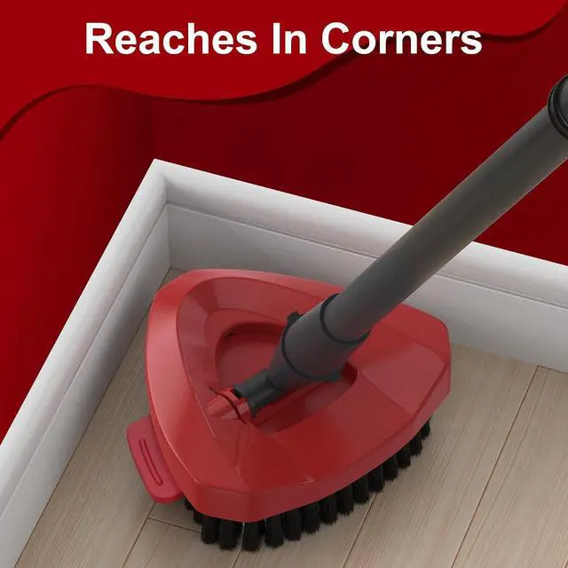 Alt view image 4 of 7 - Replacement Scrub Brush for O-Cedar 2-Tank System, 4.4" Triangular Spin Mop Scrubber Head, Heavy-Duty Stiff Bristle Cleaning Brush for Tile, Grout, Bathroom, Kitchen & Floors