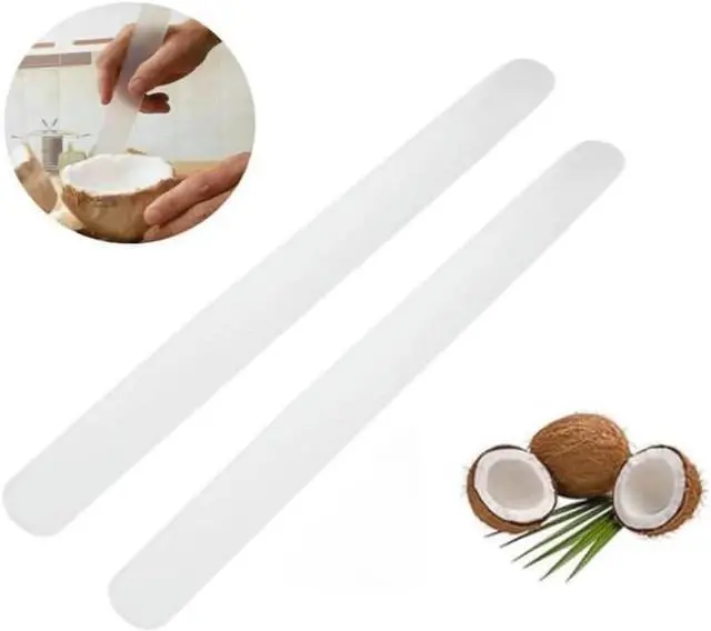 Main image of 2Pcs White Coconut Opener,Coconut Meat Scraper,Soft and Flexible Coconut Egg Tools Kitchen Utensils and Gadgets for Coconut Melon Ballers Melon Ballers,Fruit and Vegetable Tools