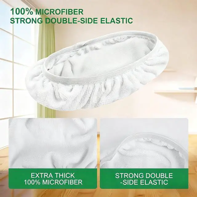Alt view image 7 of 7 - KEEPOW Reusable Mop Pads Compatible with Swiffer Sweeper Mop, 8 Pack White | Dry Sweeping Cloths, Washable Microfiber Wet Mopping Cloth Refills for Surface/Hardwood Floor Cleaning