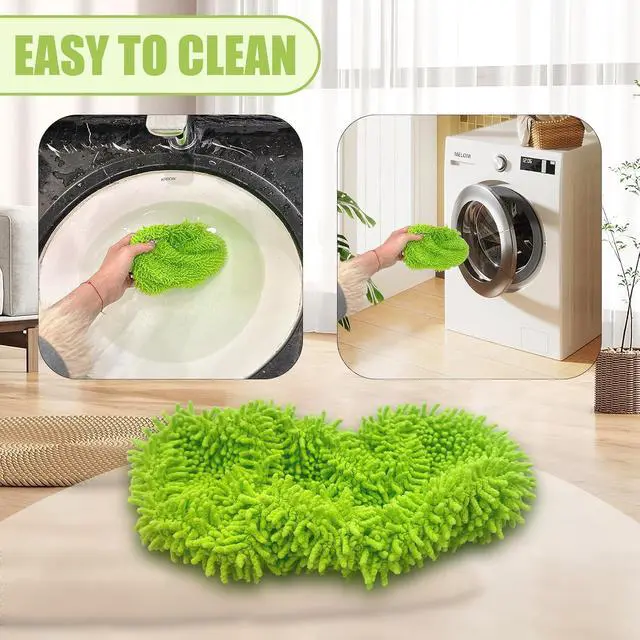 Alt view image 6 of 6 - 4 Pack Reusable Mop Pads Refill Compatible with Swiffer Sweeper Mop | Dry Sweep & Wet Mop, Washable Cloth 100 Times, Pick Dirt, Dust & Pet Hair for Hardwood, Tile, Laminate, Kitchen, Bathroom