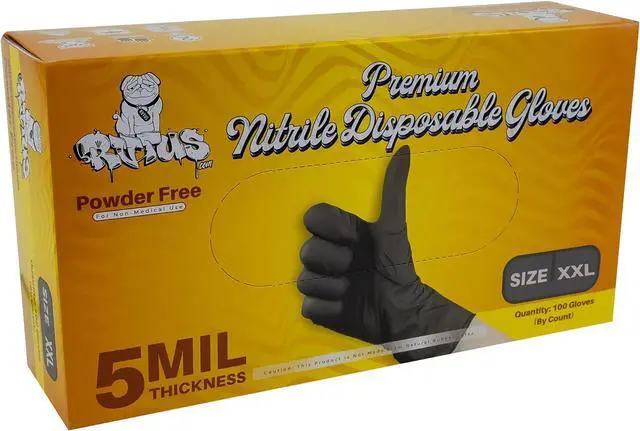 Main image of Nitrile Gloves 5 Mil Disposable Gloves - Non-Sterile - Powder Free - Latex Free