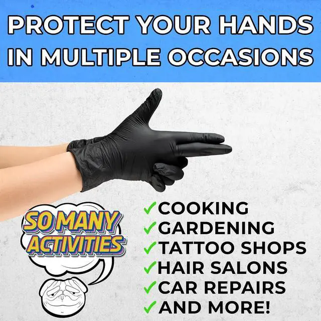 Alt view image 4 of 7 - Nitrile Gloves 5 Mil Disposable Gloves - Non-Sterile - Powder Free - Latex Free